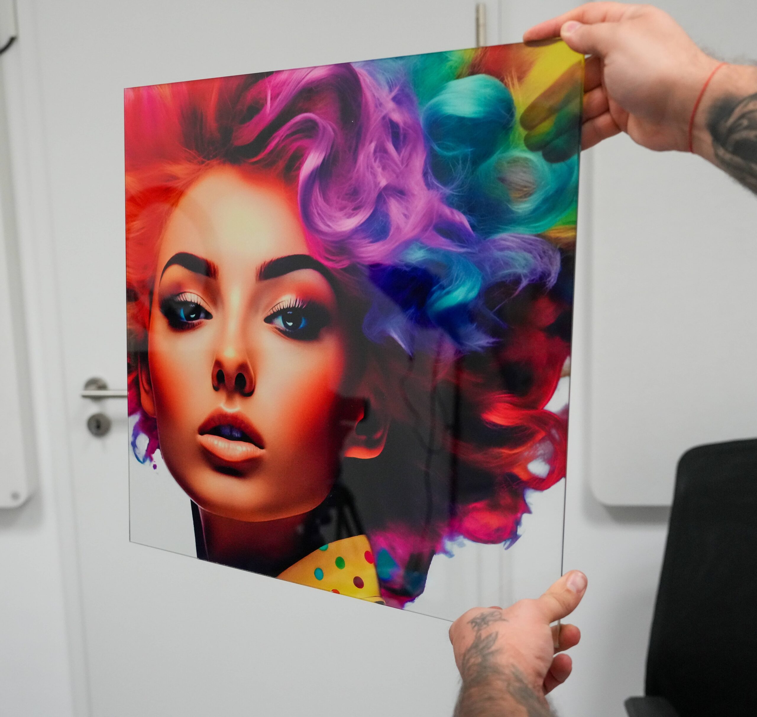 nadruk na szkle kobieta