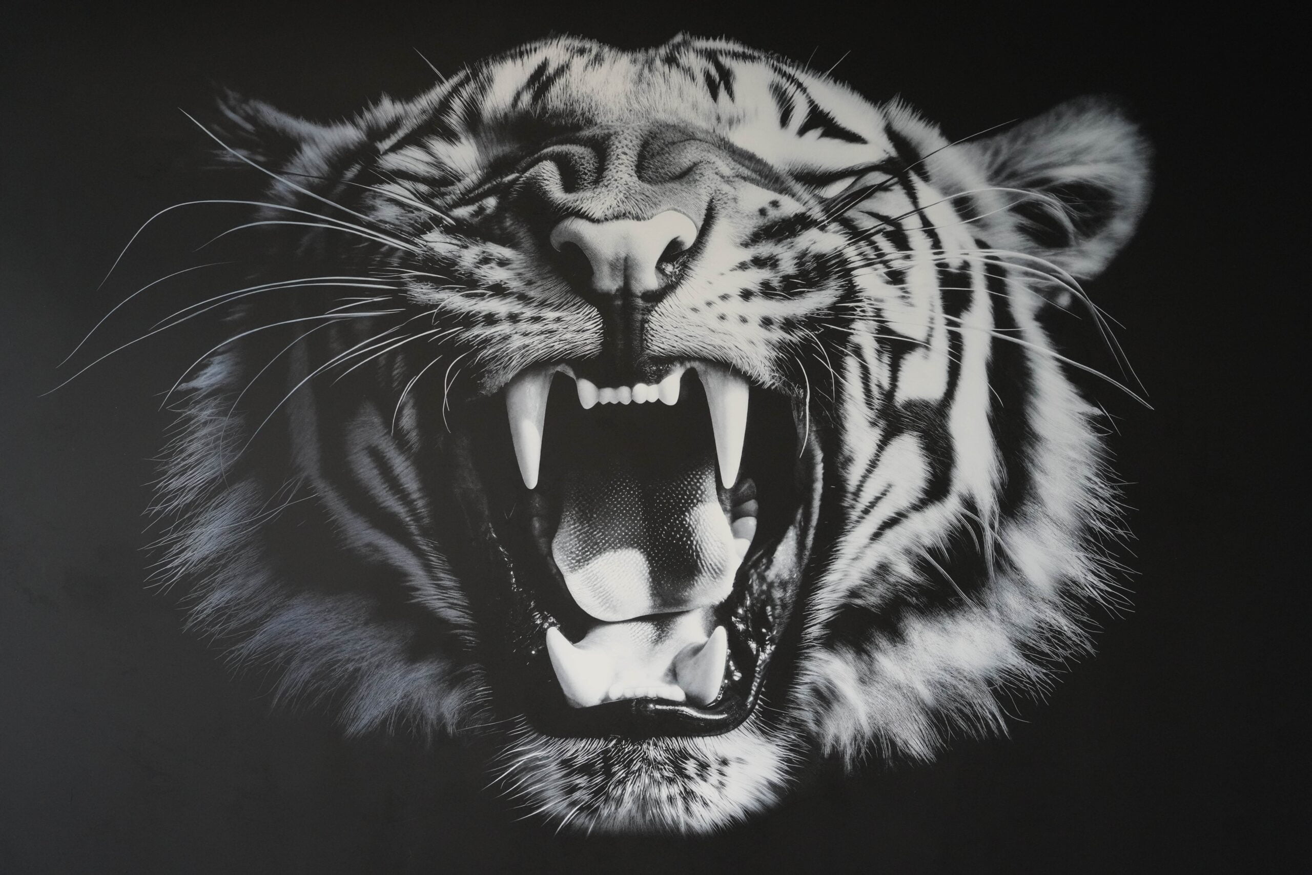 wallPen nadruk na scianie tygrys